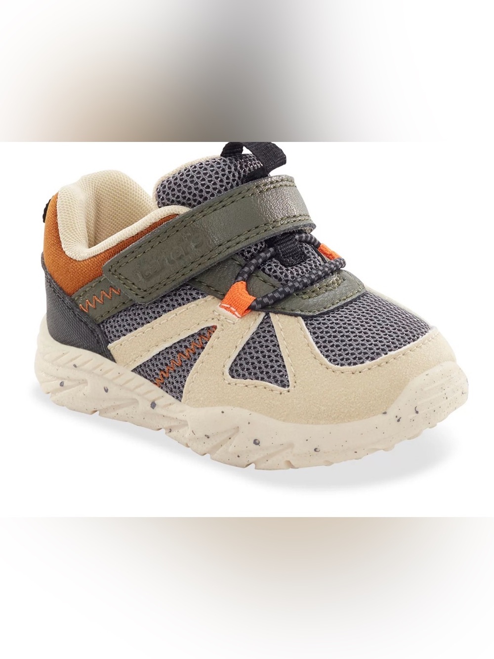 Carter's Gray, Beige & Orange Baby Walker Sneakers